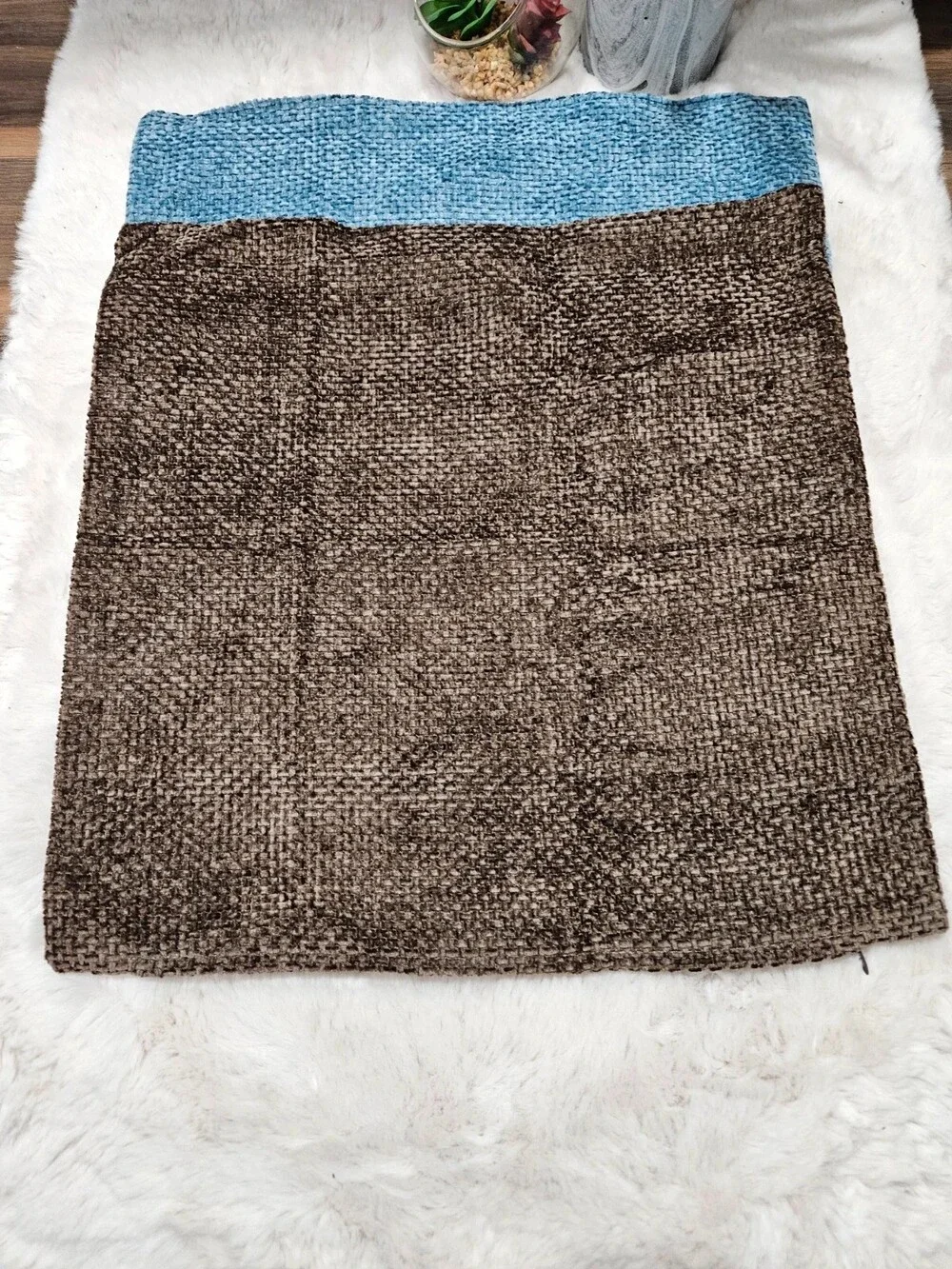 4pcs Textured Chenille Cushion Covers with Zipper